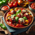 Beef Meatballs with Tomato Sauce & Cheese