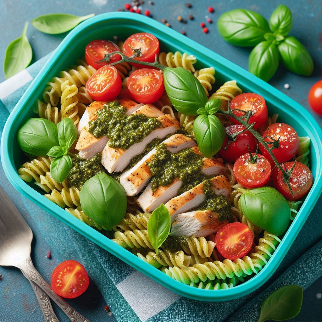 Pesto Chicken with Pasta