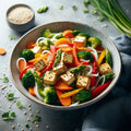 Tofu & Vegetable Stir-Fry with Rice Noodles